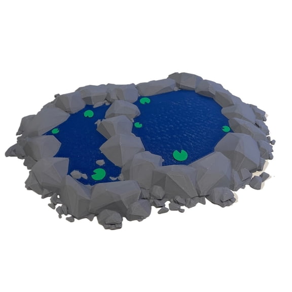 1PC duck pond with water lilies 3D printing