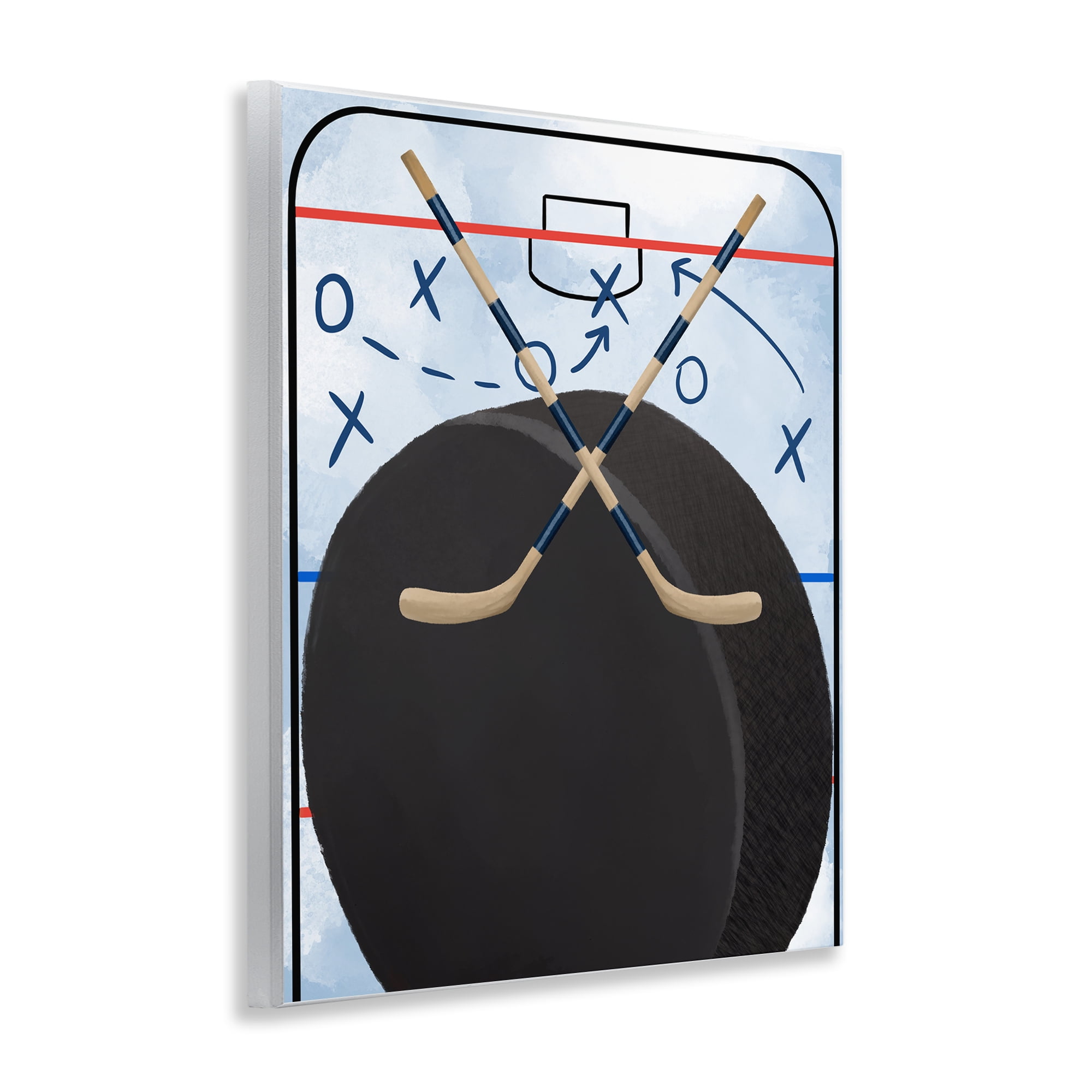 Stupell Industries Hockey Rink Tactics Wall Plaque Art, design by Jennifer Stith