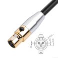 thumbnail image 3 of N4x SA119GXK108BU 3m Mini XLR Female to Male Connector Cable Braided n7j Design 24K Gold Plated Micr, 3 of 5