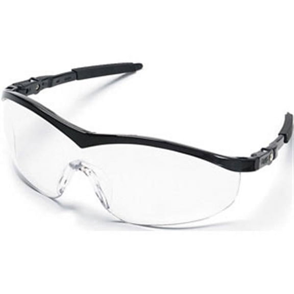 MCR Safety Storm Eyewear, Black Frame, Clear Lens (96 Units)