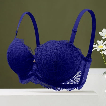 Pavied Push Up Bra Plus Size Bra Womens Cut Bra Underwear Bralette Crop Top Female Bra Brassiere Bra Thin Cup Bra Unpadded Bra Balconette Bras Seamless Bras Blue 85
