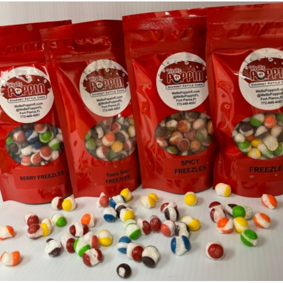 4 Pack Freezles - Freeze Dried Skittles Variety Deal (Original, Berry, Sour & Spicy)