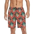 thumbnail image 6 of FREEAMG Pirate Skull Pattern On Red Men's Pajama Pants Shorts Sleepwear Lounge Pajama Bottoms, 6 of 7