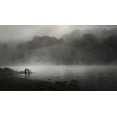thumbnail image 2 of Zeng, Kenneth 32x20 Gold Ornate Wood Framed with Double Matting Museum Art Print Titled - Misty RIVer, 2 of 4