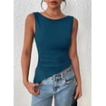 thumbnail image 6 of PRETTYGARDEN Womens Ruched Tank Tops Summer Sleeveless Slim Fit T Shirts Blouses Going Out Y2K Fashion Clothes, 6 of 7
