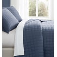 thumbnail image 3 of Brooklyn Loom Essential 100% Cotton Washed Softness 3-Piece King Quilt Set in Blue, Solid Color, OEKO-TEX Certified, 3 of 10