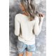 thumbnail image 2 of ABPHQTO Camiseta de manga larga con cordón y cuello en V para mujer, 2 of 5
