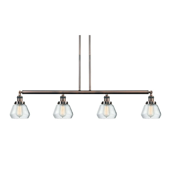 Innovations Lighting 214-S Fulton Fulton 4 Light 51" Wide Linear Chandelier - Copper