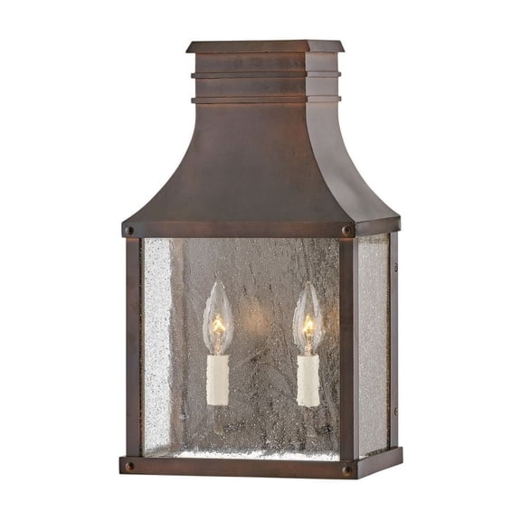 17466BLC Hinkley Lighting Beacon Hill - 2 Light Medium Outdoor Wall Mount Lantern