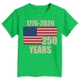 thumbnail image 5 of Taybagh Girls 250th Anniversary Usa Shirt Printing Kids 4th of July Clothes Green 2-3 Years, 5 of 5