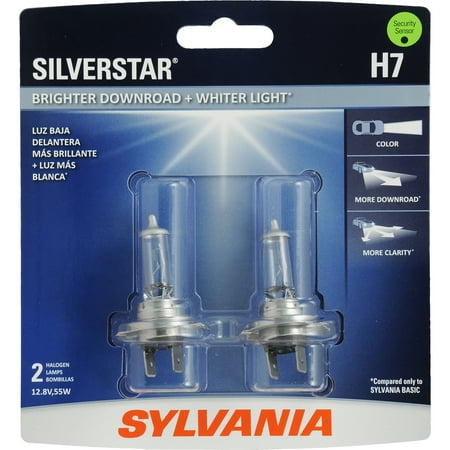 SYLVANIA H7 SilverStar Halogen Headlight Bulb, Pack of