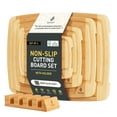 thumbnail image 1 of Juego de tablas de cortar Socisen Bamboo con soporte sobre el fregadero, 1 of 8