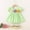 Green, variant on YHAJDS Little Girls Short Sleeve Dress Floral Print Casual Summer Sundress