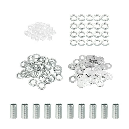 

Uxcell M10 Thread 0.79 Lamp Pipe Kit with Lock Nuts Washers Fasteners Assortment Hardware