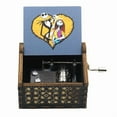 thumbnail image 4 of Halloween Eve Wooden Music Box Hand Crank Nightmare Before Christmas Antique Engraved Musical Box Case, 4 of 10