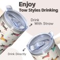 thumbnail image 4 of 20OZ Dog Lover Daily Use Tumbler with Handle Straw and Lid Paw Print Coffee Mug for Women Friends Perfect Holiday Birthday Gifts Portable and Lightweight, 4 of 6