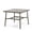 Dark Gray, variant on Patio Table for 4 Aluminum Outdoor Dining Table Square with Umbrella Hole Modern All Weather Table for Backyard Garden Deck Poolside, Brown