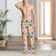 thumbnail image 2 of Fotbe Groovy Daisy Flowers Pantalones de Pijama para Hombre, Pantalones de Dormir, Pantalones de Casa con Cintura Ajustable y Bolsillos-Large, 2 of 6