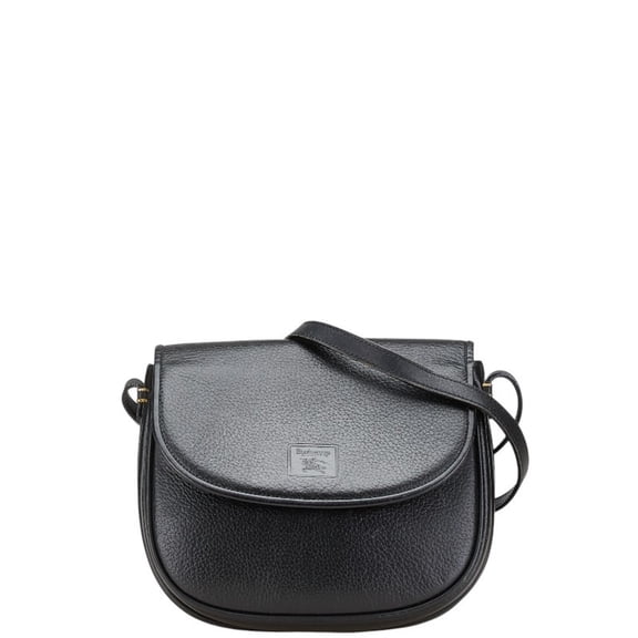 Pre-Owned Burberry Nova Check Shadow Horse Crossbody Shoulder Bag in Black Leather... (Good)