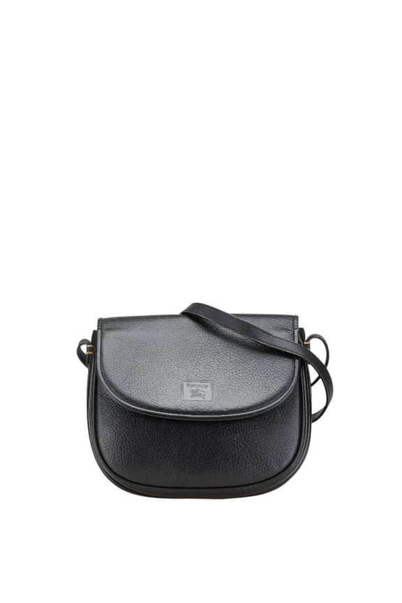 Pre-Owned Burberry Nova Check Shadow Horse Crossbody Shoulder Bag in Black Leather... (Good)