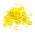 thumbnail image 1 of 100 anillos para y aves, bandas con Clip, sin números, amarillo, 2,5 cm de diámetro interior. Amarillo 2.5cm de diámetro interior. Baoblaze Clips para anillos de pájaros y palomas, 1 of 6