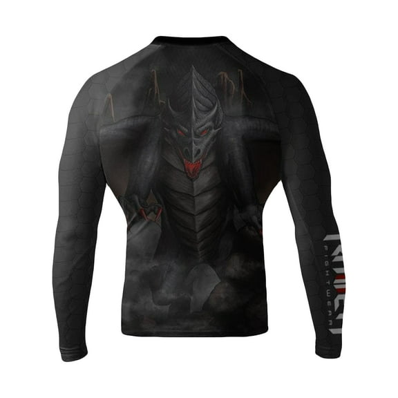 Raven Fightwear Men's Black Dragon BJJ Jiu Jitsu Rash Guard MMA
