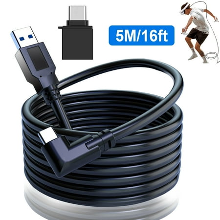 Romanda 16FT/5M Link Cable for Oculus Quest 2, USB A 3.2 Gen to Type C High Speed Data Transfer & Fast Charging Cable, Virtual Reality Extension Charger Cord for Oculus Quest 2 Accessories