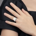 thumbnail image 6 of Sterling Silver Rhodium-plated White Agate Ring QR6296, 6 of 6