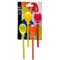 thumbnail image 1 of Zak Designs 2073-8580 6.5 in. Happy Face Mini Serving Spoon Assorted Colors, Pack of 6, 1 of 1