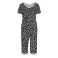 thumbnail image 5 of Juslio Ladies Pajamas with Pockets Homewear Print V-Neck Tops and Capris Fashion 2 Piece Matching Pajamas Sets XL, 5 of 9