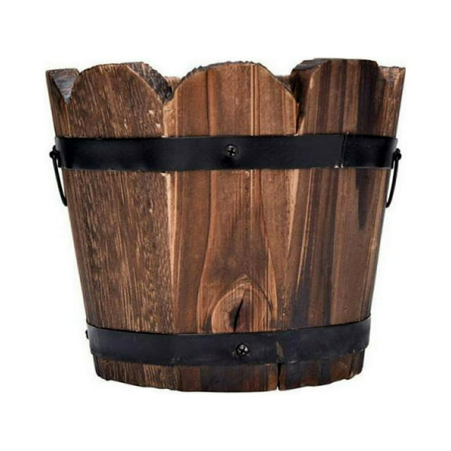 Pots à Fleurs Rustiques Bacs avec Trou de Vidange pour Patio Jardin Intérieur Intérieur Décor