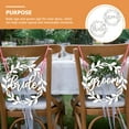 thumbnail image 2 of Miangastore 1 Set Bride Groom Wooden Chair Sign Wedding Reception Chair Sign for Bride Groom, 2 of 8