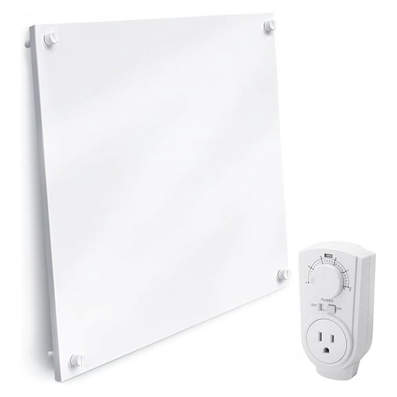 Wall Heater Panel with Thermostat - Electric Wall Mounted Heater for Indoor Use - 400Watt Convection Heater - Perfect for Rooms Up to 120 Sq Ft - 120V - Updated Model