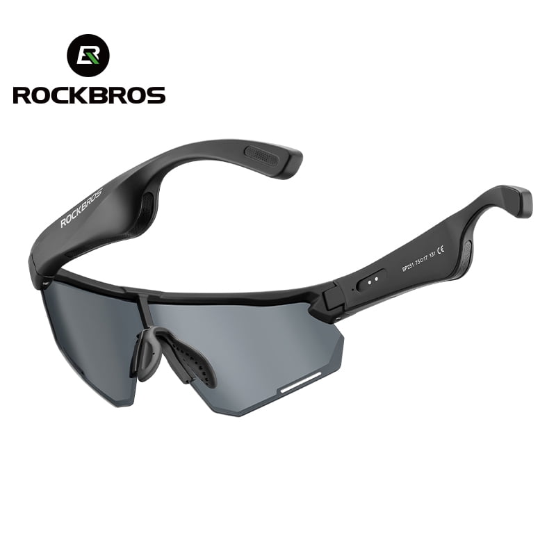 ROCKBROS Sunglasses Bluetooth Polarized Outdoor Electronic Sunglasses for Running/Driving/Cycling/Business