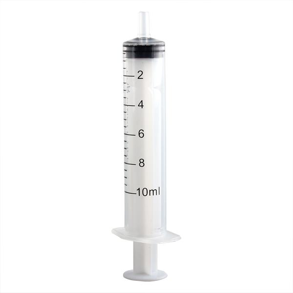 10 Syringe Luer Slip Tip 10mL Liquid Clear Plastic Sterile Medical/Animal Feeder