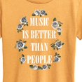 thumbnail image 3 of Instant Message - Music Is Better Than People - Women's Short Sleeve Graphic T-Shirt, 3 of 7