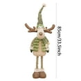 thumbnail image 4 of Reindeer Christmas Decor, Plush Xmas Deer with Scarf & Antlers, Handmade Swedish Style Santa Elk Figurine for Home Table Shelf Christmas Decorations(33.5in), 4 of 7