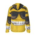 thumbnail image 3 of Uemuo Smiling With Sunglasses Pattern Women's Full Zip UPF 50+ Sun Protection Hoodie Jacket Long Sleeve Sun Shirt Hiking Outdoor Performance with Pockets-Small, 3 of 9