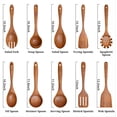 thumbnail image 3 of GPED Wooden Spoons for Cooking, 10 PCS Teak Wood Cooking Utensil Set, Wooden Kitchen Utensils for Nonstick Pans & Cookware, Spoons and Spatula Set, Sturdy, Lightweight & Heat Resistant, 3 of 7