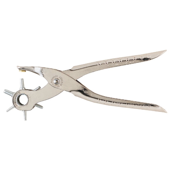 General Tools Leather Hole Punch Tool - 6 Multi-Hole Sizes for Leather, Rubber, & Plastic - Hobbies & Crafts 8.5 inches