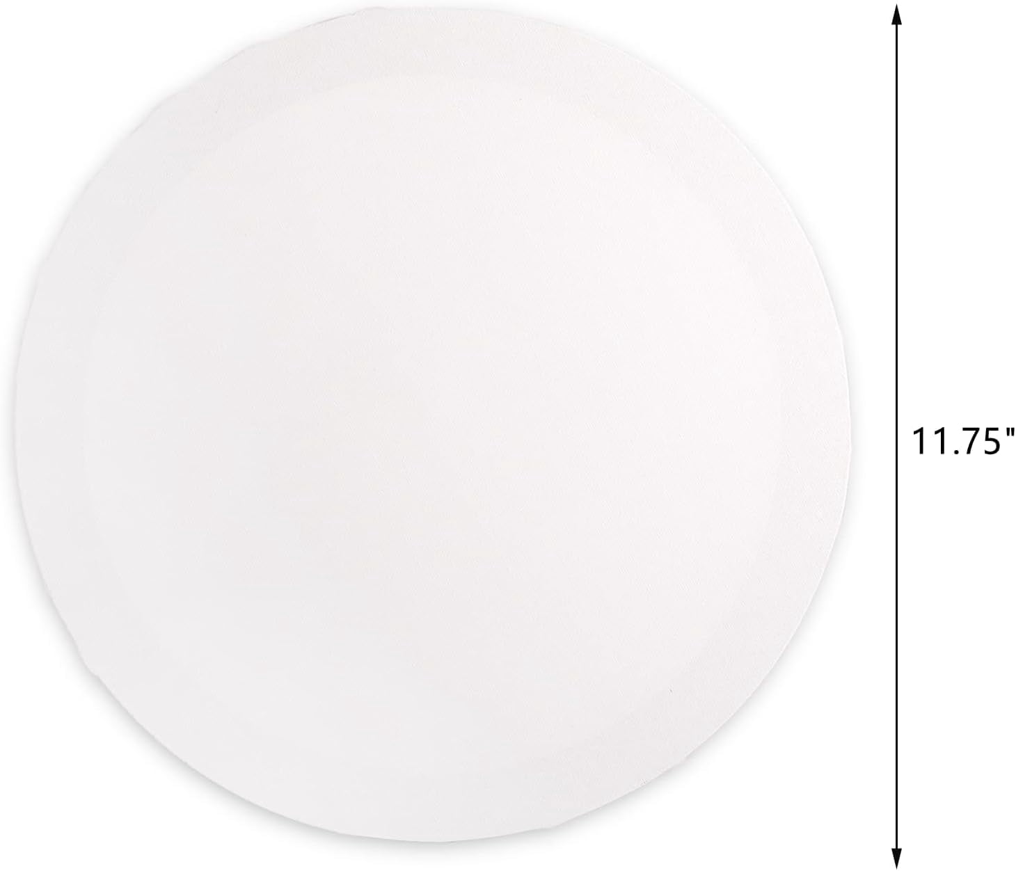 6 Pack 12 Inch Round Canvas Panels, Pre Stretched Blank Painting Canvas Boards, Circle White Art Canvas Panels for Oil, Acrylic, Gouache, Crafts