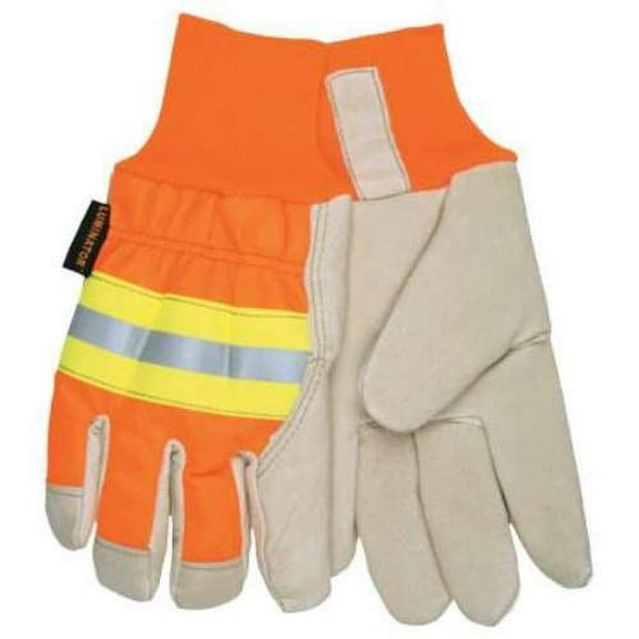 Mcr Safety Leather Gloves,Beige,XL,PR 3440XL