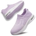 thumbnail image 3 of YHOON Girls Sock Shoes Kids Sneakers Slip on Walking Tennis Running Shoes Light Purple Big Kid Size 4, 3 of 7