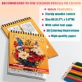 thumbnail image 3 of Netecom Flower Whimsy Coloring Book Spiral Bound for Adults, Wooden Cover, 30 Charming Coloring Pages of Blooming Wildflower for Stress Relief and Relaxation, 3 of 6