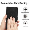 thumbnail image 6 of Leather For Apple iPhone 17 Pro Case Flower Embossed 3-card  Flip Wallet Leather Case with Card Holder Magnetic Closure ,Detachable Wrist Strap,Shockproof Phone Cases Cover,Black,For iPhone 17 Pro, 6 of 9
