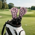 thumbnail image 3 of Yuyamidu Cherry Blossom Golf Club Head Cover Waterproof Golf Head Cover Pink Driver Headcover Fairway Wood Headcover Hybrid Club Head Cover with Soft Lining, 3 of 7