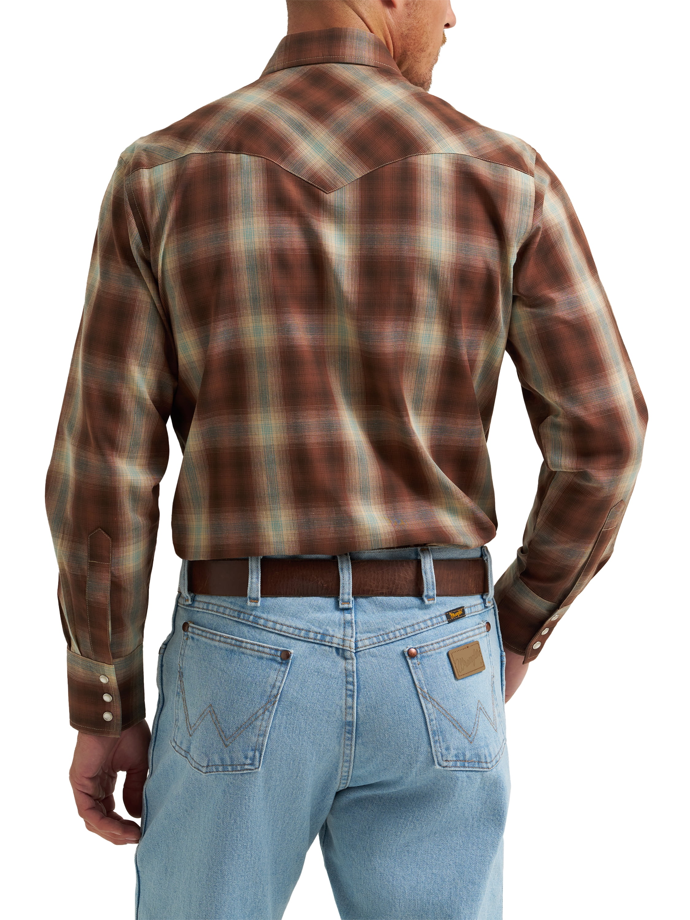 Wrangler® Men's and Big Men's Regular Fit Long Sleeve Western Shirt, Sizes S-5XL