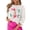 White, variant on Women's Merry & Bright Christmas Sweatshirt Long Sleeve Crewneck Graphic Pullover