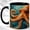 Black, variant on Ocean Octopus Coffee Mug, Sea Creature Mug, Ceramic 11 oz