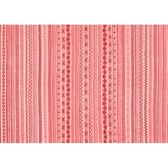 Ahgly Company Machine Washable Indoor Rectangle Abstract Red Modern Area Rugs, 2' x 4'
